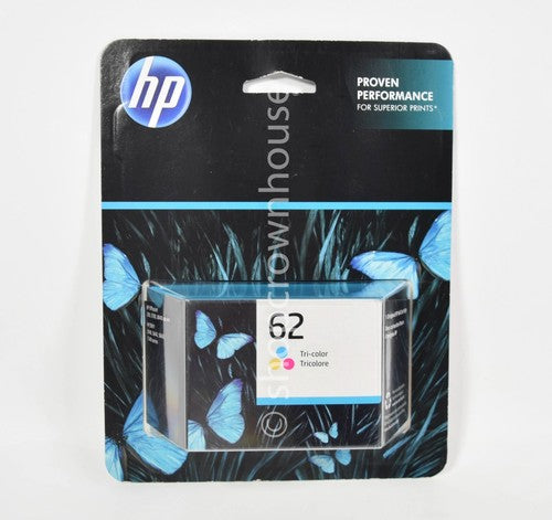 Genuine HP 62 TRI-COLOR Ink Cartridge Sealed C2P06AN exp JUL 2023