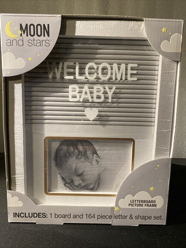 Moon and Stars Letterboard Picture Frame 1 board and 164 piece letter