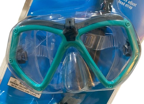 Snorkel Set Youth Swimming Accessory Teal/Black Ages 8+ Latex Free Adjustable