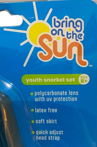 Snorkel Set Youth Swimming Accessory Teal/Black Ages 8+ Latex Free Adjustable