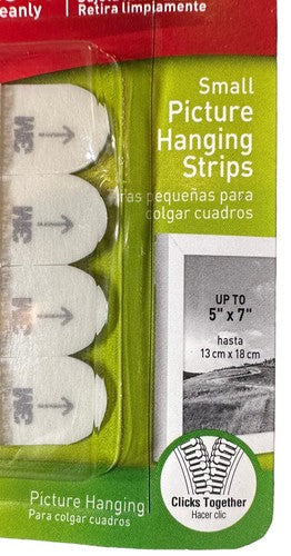pack 1 3M Command Brand Damage-Free Hanging Small 2 Lbs Picture Hanging Strips
