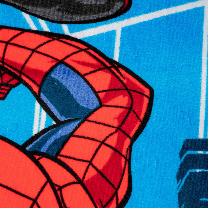 Spider-Man City Defenders Beach Towel Red/Blue