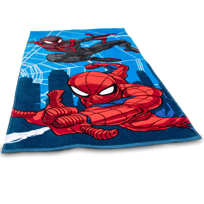 Spider-Man City Defenders Beach Towel Red/Blue