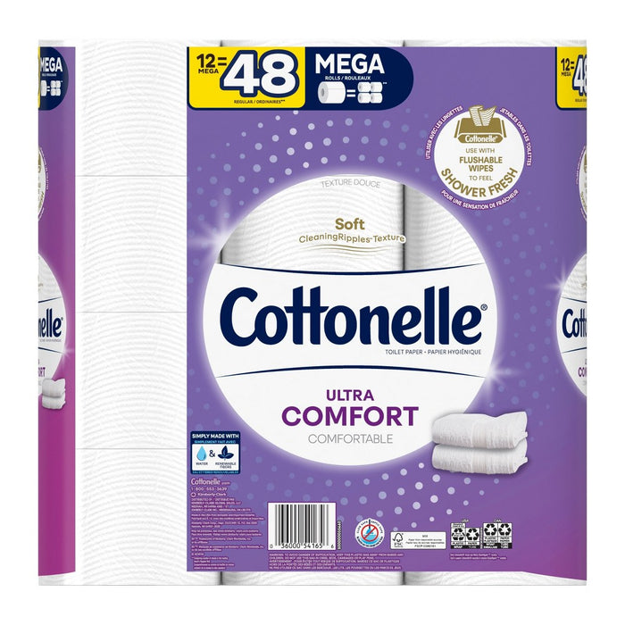 Cottonelle Ultra ComfortCare Toilet Paper - 12 Mega Rolls
