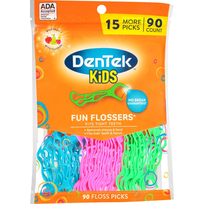 DenTek Kids Fun Flossers Floss Picks for Kids - 90ct