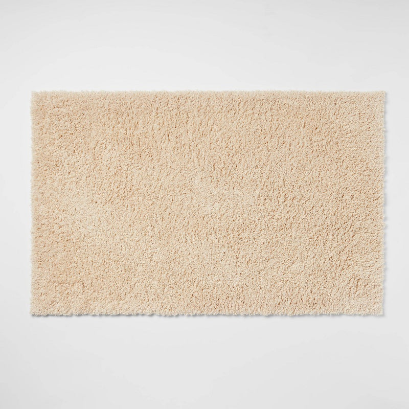 23"x37" Antimicrobial Bath Rug Tan - Total Fresh