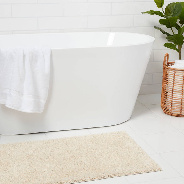23"x37" Antimicrobial Bath Rug Tan - Total Fresh