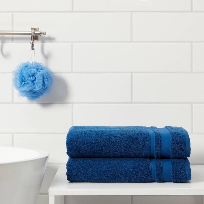 2pc Performance Towel Set Blue - Threshold™