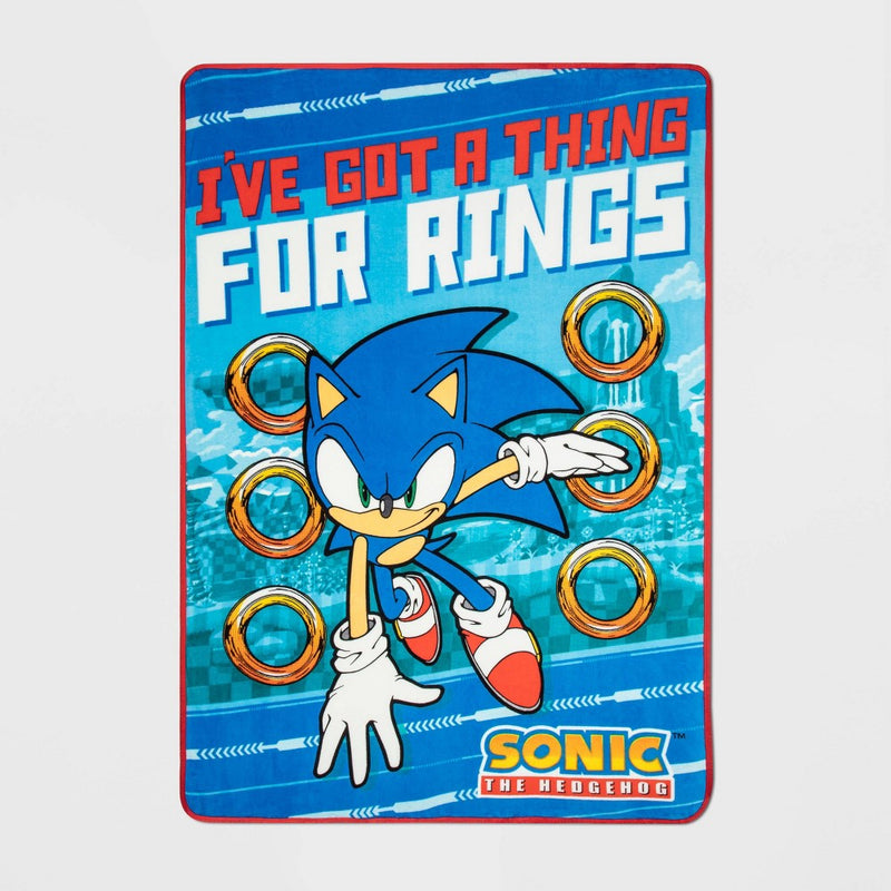 62"x90" Sonic the Hedgehog Things For Rings Blanket