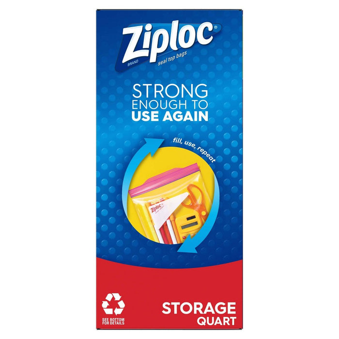 Ziploc Storage Quart Bags with Grip 'n Seal Technology - 80ct