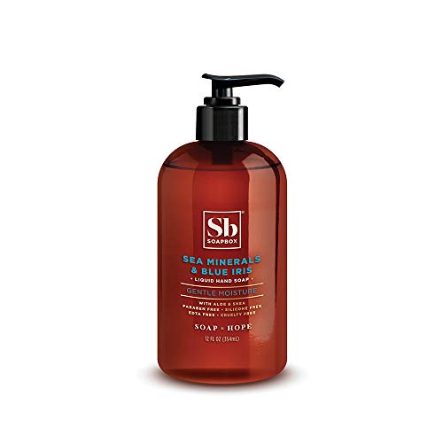 Soapbox Sbx00678 Liquid Hand Soap, Sea Minerals/Blue Iris, 12 Fl. Oz.