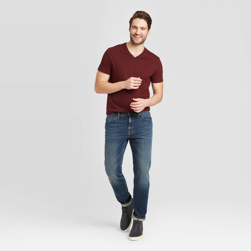 Men's Short Sleeve V-Neck Perfect T-Shirt - Goodfellow & Co Red S