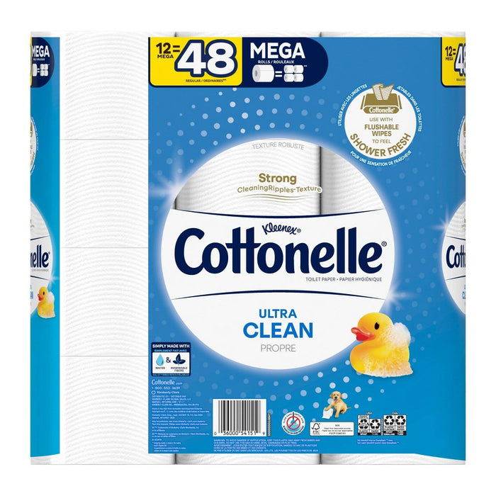 Cottonelle Ultra CleanCare Toilet Paper - 12 Mega Rolls