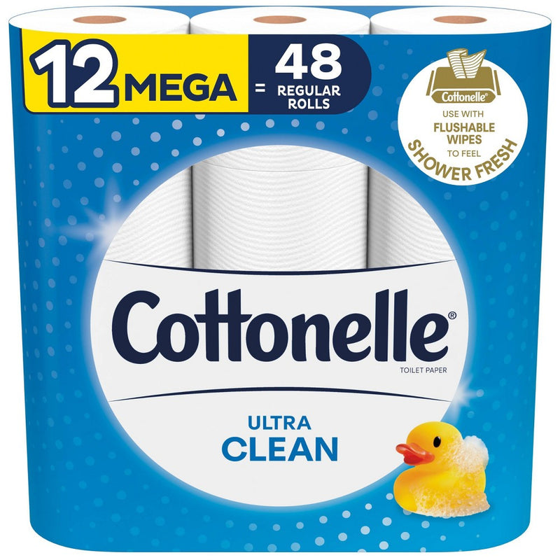 Cottonelle Ultra CleanCare Toilet Paper - 12 Mega Rolls