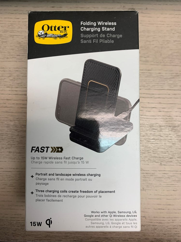 OtterBox Qi Wireless Charging Folding Stand - Black *NEW*