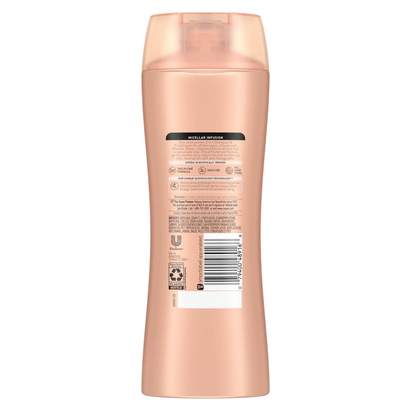 Suave Micellar Infusion 2-in-1 Shampoo and Conditioner - 12.6 fl oz