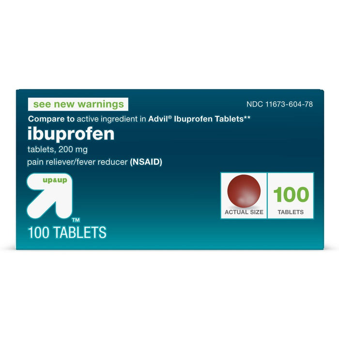 Ibuprofen (NSAID) Pain Reliever & Fever Reducer Tablets - 100ct - up & up™