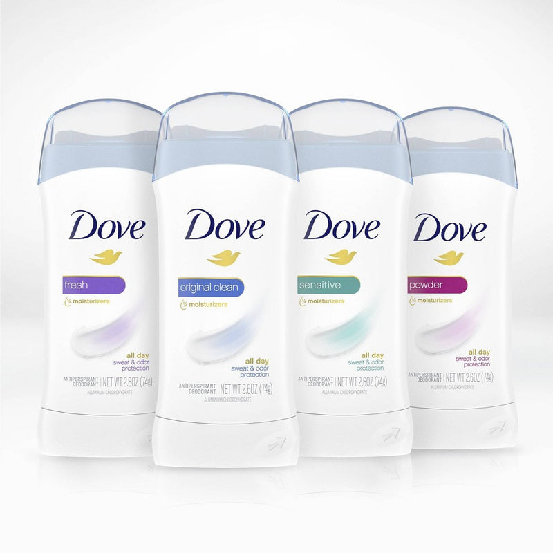 Dove Beauty Original Clean 24-Hour Invisible Deodorant Stick TWIN PACK- 5.2oz