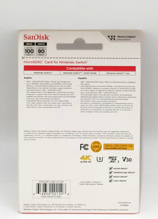 SanDisk 128GB microSDXC Memory card, Licensed for Nintendo Switch