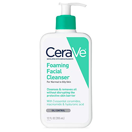 CeraVe Foaming Facial Cleanser | 12 oz | Daily Face Wash for Oily Skin