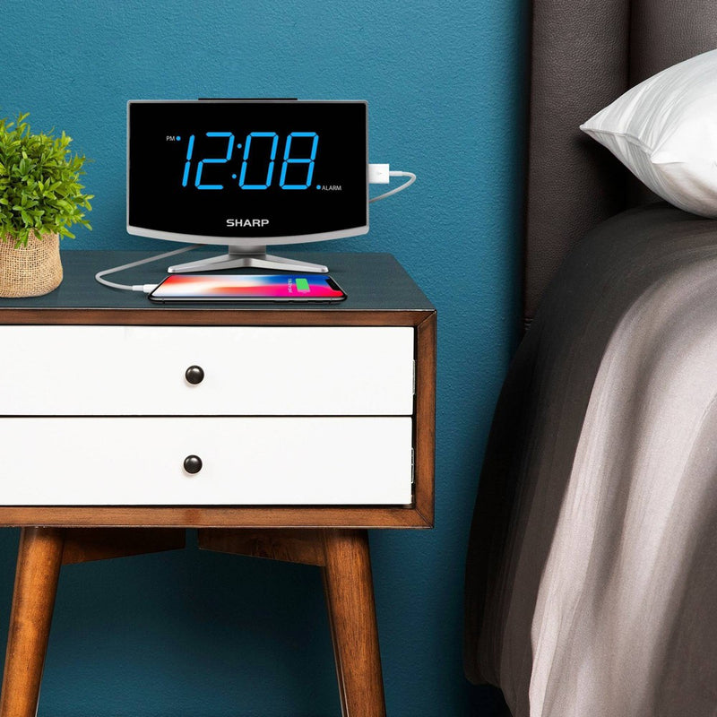 Jumbo LED Curved Display Alarm Clock - Sharp