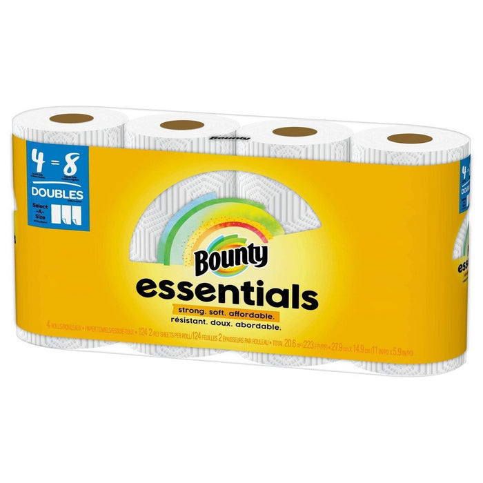 Bounty Essentials Select-A-Size Paper Towels - 4 Double Rolls