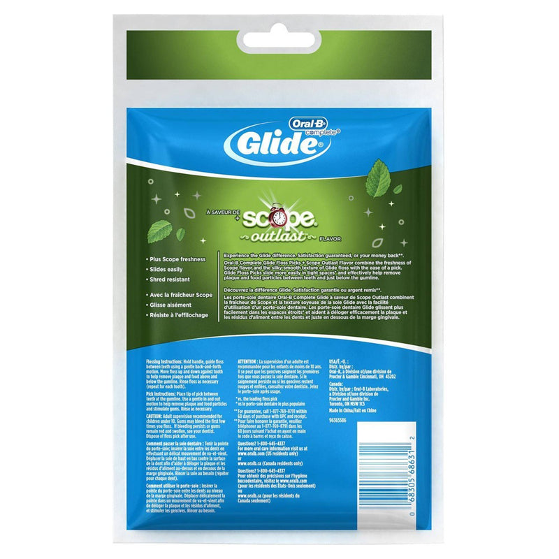 Oral-B Glide Complete with Scope Outlast Floss Picks -75ct