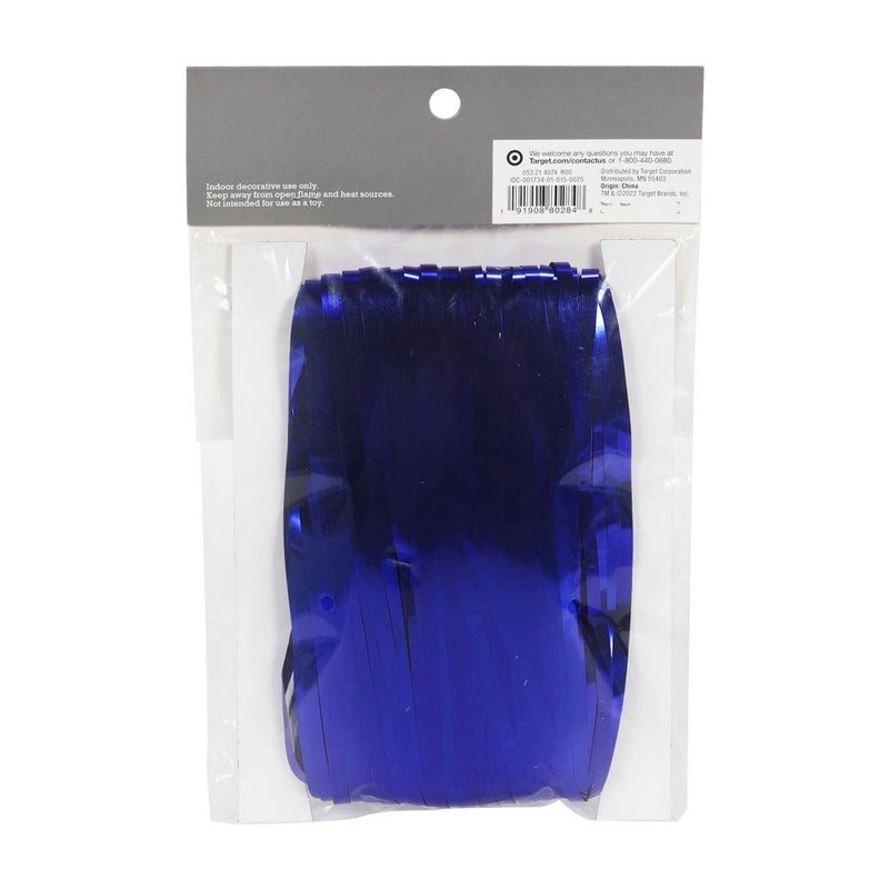Holographic Metallic Fringe Backdrop Blue - Spritz™