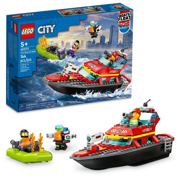 LEGO City Fire Rescue Boat 60373 Building Toy Set