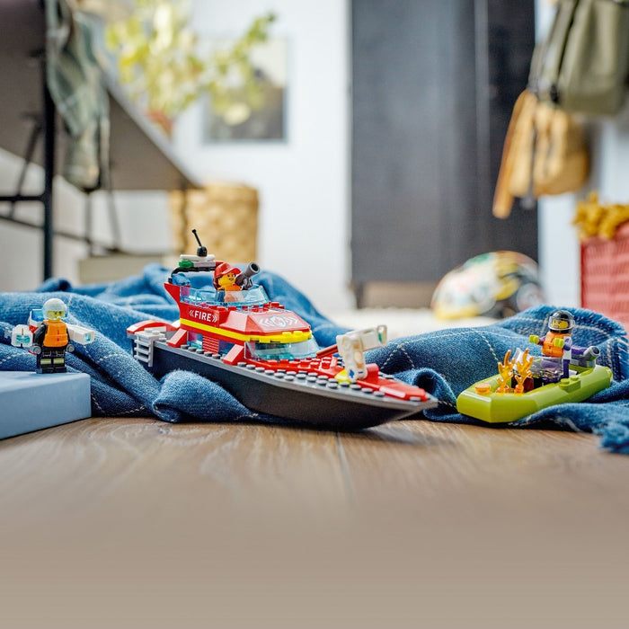 LEGO City Fire Rescue Boat 60373 Building Toy Set