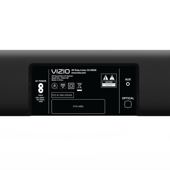 VIZIO V-Series 2.0 Home Theater Sound Bar with Dialogue Enhancement - V20xt-K6 (LOCAL PICKUP ONLY)