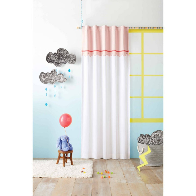 63" Scallop Valence Blackout Window Curtain Panel Pink - Pillowfort™