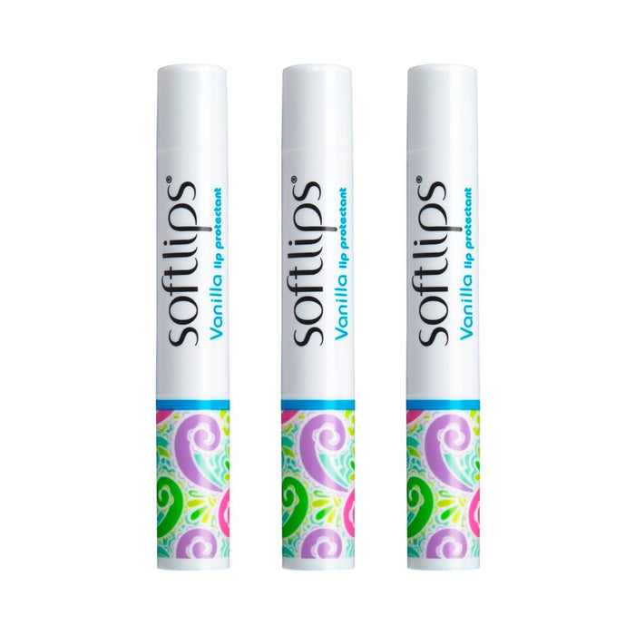 Softlips Lip Balm - Vanilla - 0.21oz/3pk