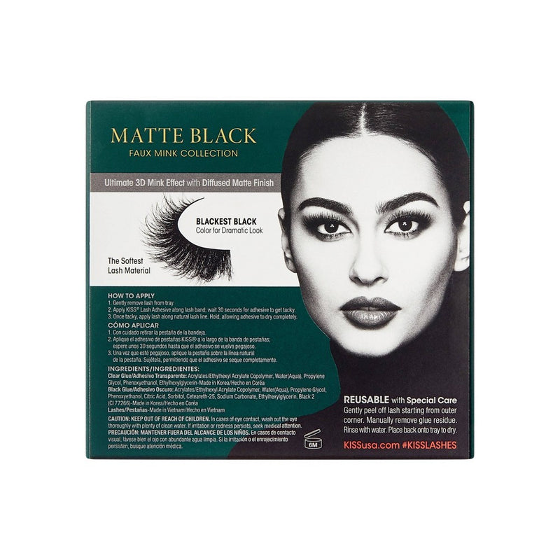 KISS Products False Eyelashes Couture - 3D Matte 02 - 2ct
