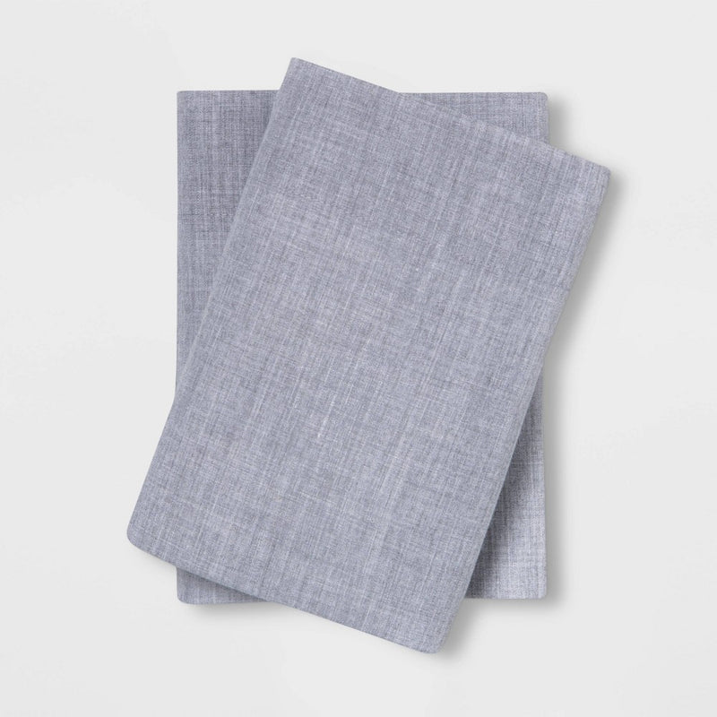 King Easy Care Solid Pillowcase Set Light Gray - Room Essentials™