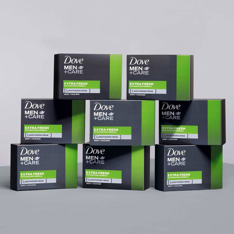 Dove Men+Care Extra Fresh Body and Face Bar Soap - 8pk - 3.75oz each