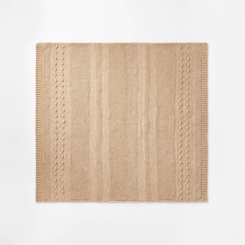 Bobble Striped Knit Throw Blanket Neutral - Threshold™ designed with Studio McGee