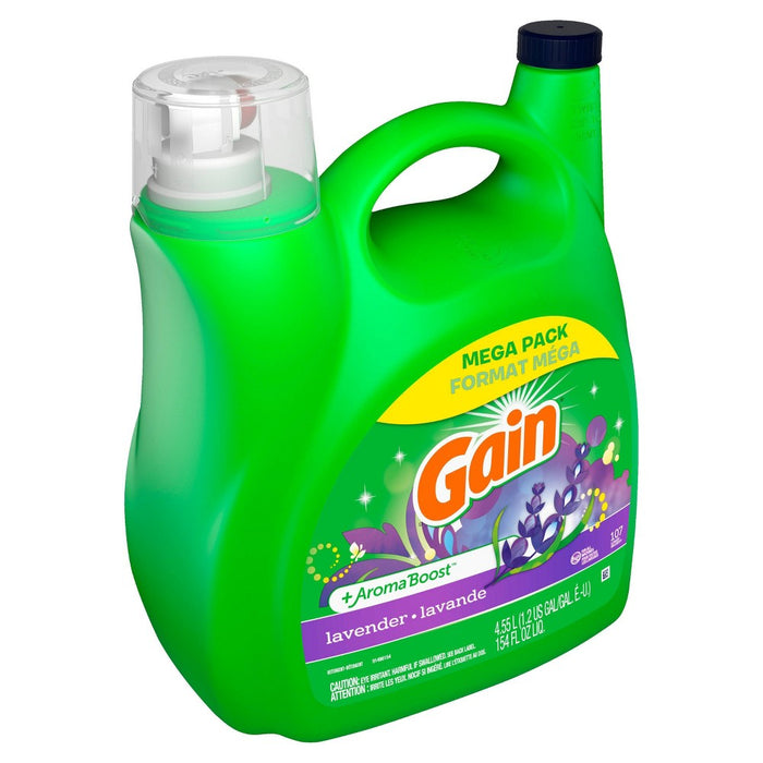 Gain + Aroma Boost Lavender Scent HE Compatible Liquid Laundry Detergent - 154 fl oz