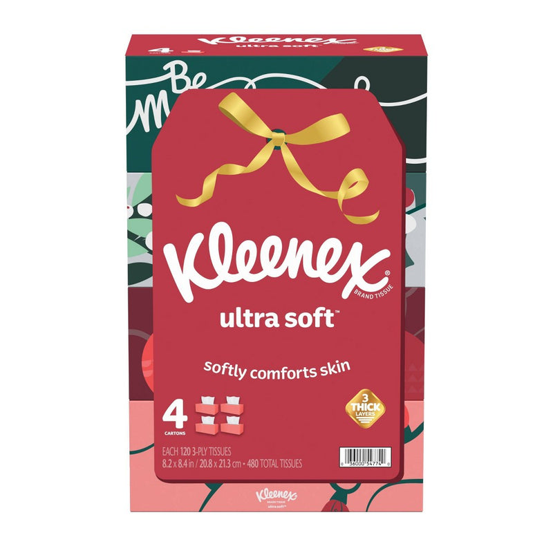 Kleenex Holiday Ultra Soft Facial Tissue - 4pk/120ct