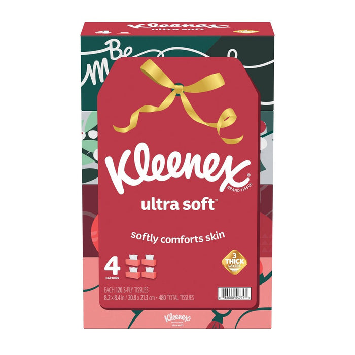 Kleenex Holiday Ultra Soft Facial Tissue - 4pk/120ct