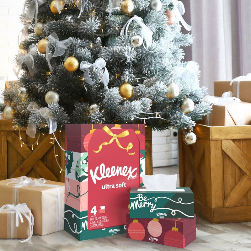 Kleenex Holiday Ultra Soft Facial Tissue - 4pk/120ct