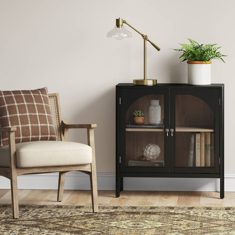 New Bedford 2 Door Accent Cabinet Black - Threshold™ (LOCAL PICKUP ONLY)