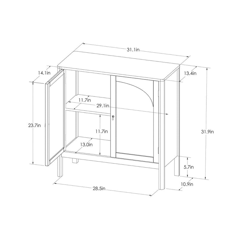 New Bedford 2 Door Accent Cabinet Black - Threshold™ (LOCAL PICKUP ONLY)
