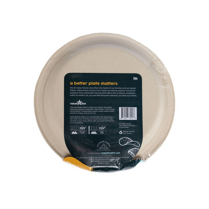 Matter Compostable Fiber Dinner Plates - 9" - 20ct