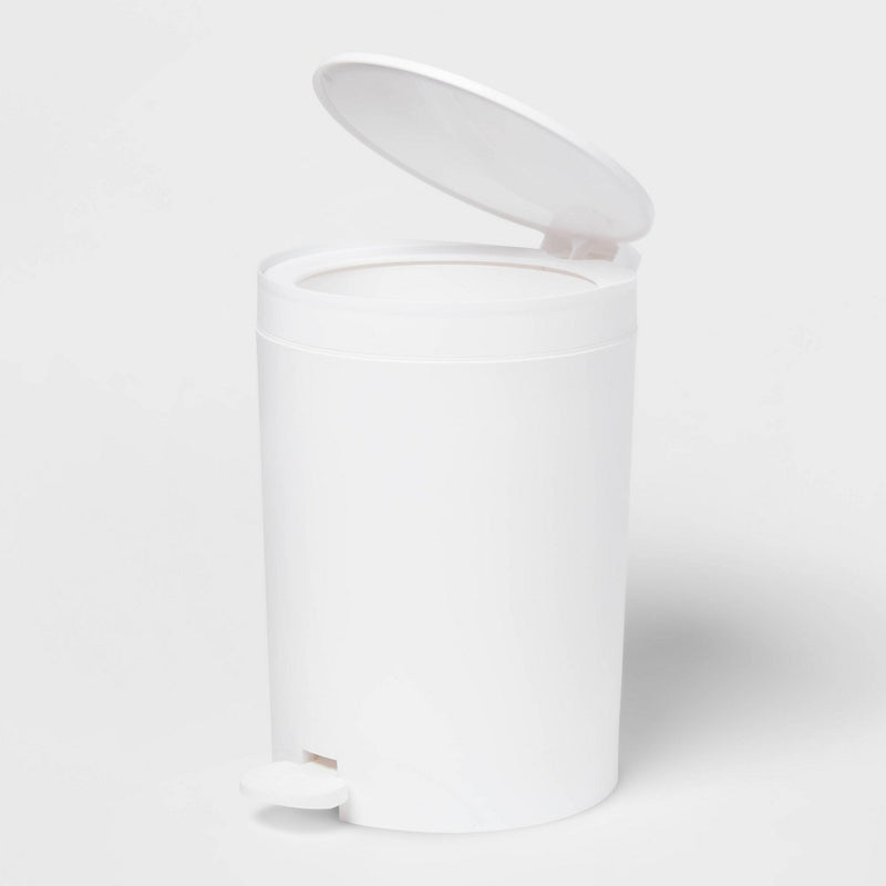 Step Wastebasket White - Room Essentials™