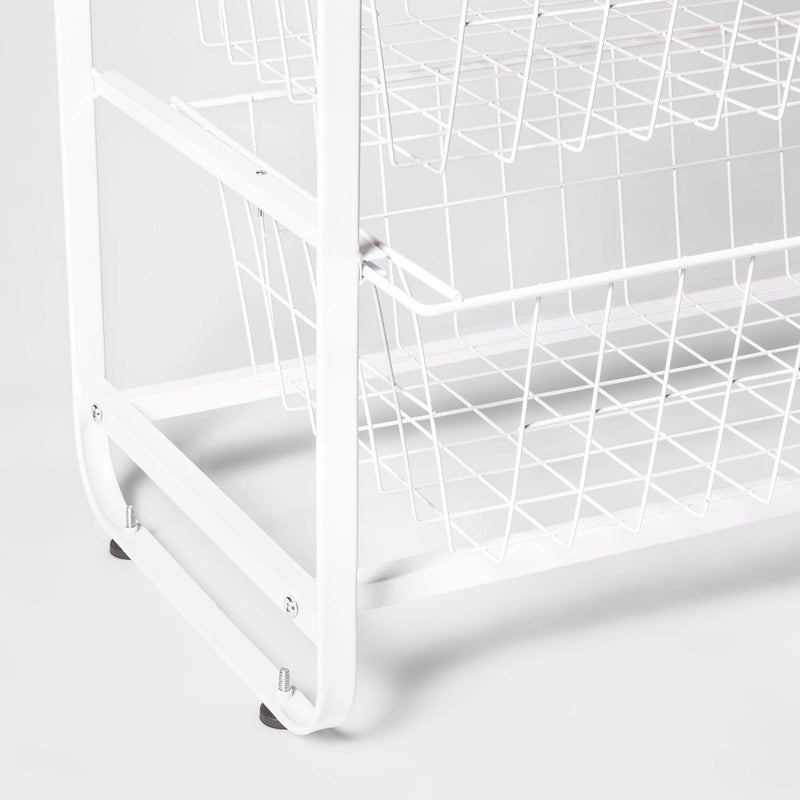 4 Drawer Metal Storage Organizer White - Brightroom™ (LOCAL PICKUP ONLY)