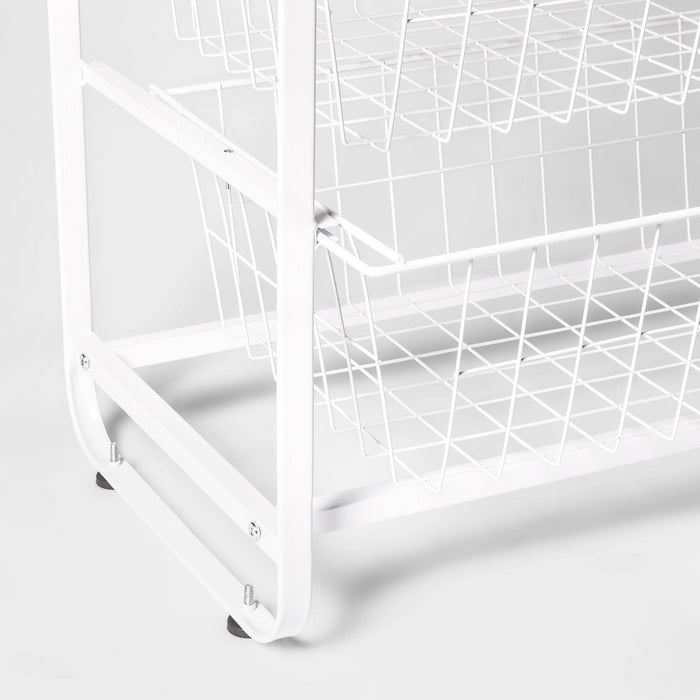 4 Drawer Metal Storage Organizer White - Brightroom™ (LOCAL PICKUP ONLY)