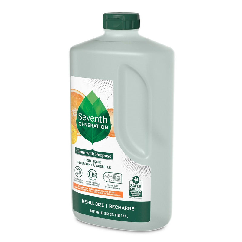 Seventh Generation Dish Liquid Soap - Lemongrass & Clementine - 50 fl oz