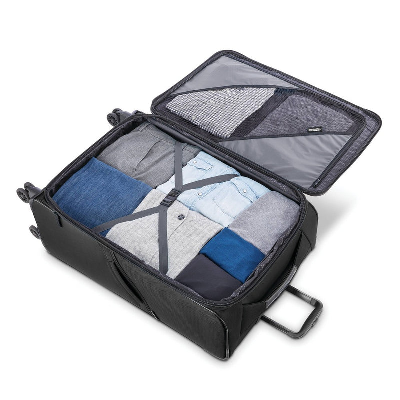 American Tourister Phenom Softside Medium Checked Spinner Suitcase - Black (LOCAL PICKUP ONLY)