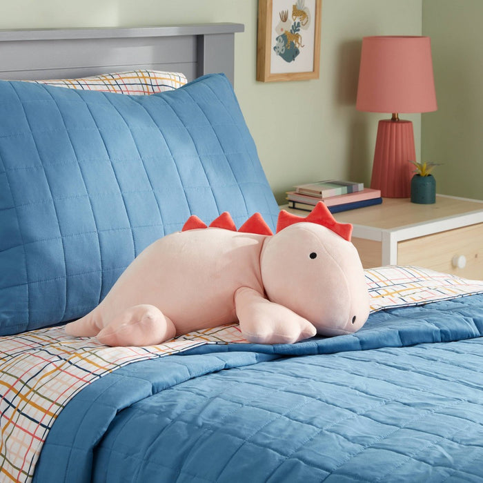 Dinosaur Weighted Plush Throw Pillow Pink - Pillowfort™